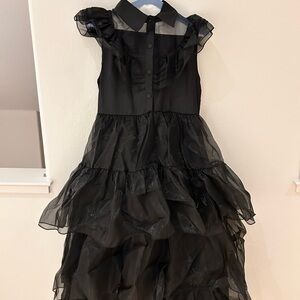 Wednesday Addams Black Ruffled Dress | Woman Adult